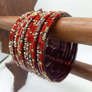 Multi Color Ladies <b>Glass</b> <b>Bangles</b> for Wedding Wear Traditional Afghani Cultural Elegant Design <b>Glass</b> Churiya for Women - Product Image 4