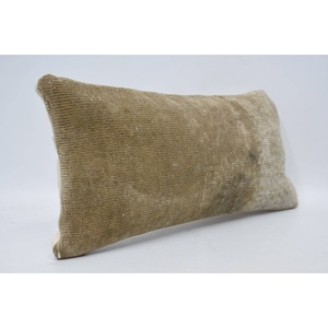 Beige Wool Kantha Pillow 12x24 Inches Luxury Premium <b>Fluffy</b> Square Woven Hemp Design Portable <b>Bedding</b> for Christmas - Product Image 3