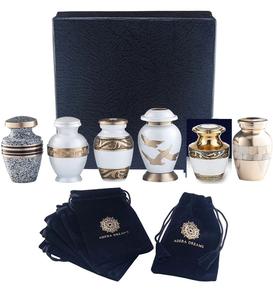 Urna de recuerdo verde para cenizas, bonito y elegante - Product Image 3