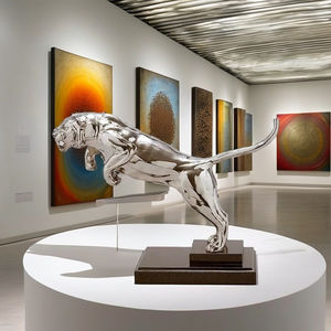 주류 조각 스테인레스 스틸 호랑이 조각 - Product Image 3