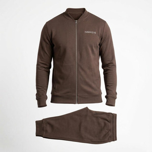 Ensemble de survêtement respirant pour homme Hawk Eye Sports, sweat à capuche en molleton fin 300g, coupe ajustée, avec fermeture boutonnée sur toute la longueur - Product Image 6