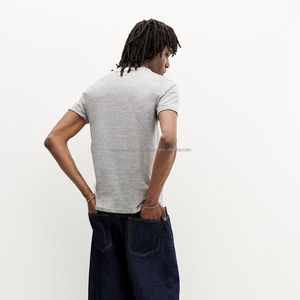 Vente en gros de t-shirts pour hommes de haute qualité, coupe ajustée, 100% coton, doux, respirants, vêtements décontractés, personnalisables - Product Image 4