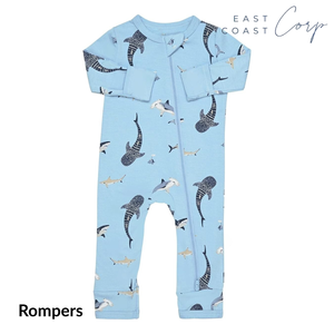 ชุดเด็กผ้าเรยอนจากไม้ไผ่ชุดรอมเปอร์มีซิปสำหรับทั้งชายและหญิง - Product Image 1