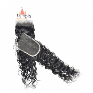 Extensiones de Cabello Humano Natural sin Procesar, Cierre Indio 4x4 HD, Alineación de Cutículas, Trama Doble a Máquina, Venta al Por Mayor - Product Image 1