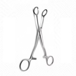 คีมคอลลินส์สำหรับจับเนื้อเยื่อ ขนาด 6 นิ้ว ผลิตจากเหล็กกล้าไร้สนิมเกรดผ่าตัด ปากคีมรูปไข่สามเหลี่ยม ใช้งานด้วยมือ นำกลับมาใช้ใหม่ได้ สำหรับใช้ทางการแพทย์ - Product Image 4