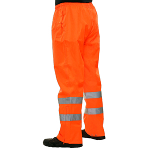 Pantalon de sécurité pour hommes en polyester 100% en gros, avec plusieurs poches et bandes réfléchissantes doubles, pantalon de travail de sécurité à LED clignotant pour hommes - Product Image 6