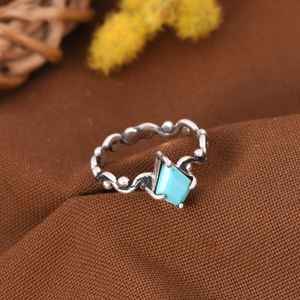 Anillo de Plata de Ley con Zirconia Engastada, Joyería Boho de Lujo Hecha a Mano, Gema del Suroeste, Regalo de Boda para Ella - Product Image 3