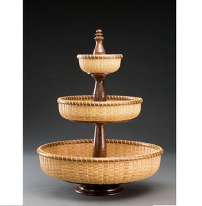 Support à gâteau en métal en forme de rotin à 2 niveaux Décoration intérieure Meilleures ventes Dessus de table Mariage Utilisé Fête d'anniversaire - Product Image 2