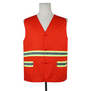 Gilet de sécurité réfléchissant en polyester haute visibilité pour les travailleurs de l'entretien, vêtements de travail pour l'été, logo personnalisé - Product Image 2
