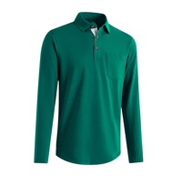 Camiseta Polo de manga larga de algodón puro 100% para hombre regular en blanco de alta calidad personalizada al por mayor, camisa con estampado bordado lo
