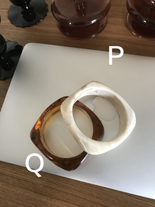 9 modèles de bracelets en résine épais et irréguliers, colorés, carrés, circulaires, géométriques, en acrylique, pour femmes, bijoux bohèmes minimalistes - Product Image 2