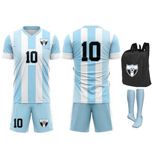 Uniforme de Fútbol Personalizado para Hombre, Manga Corta, Transpirable, con Estampado Digital, Tela 100% Poliéster de Alta Calidad, 220g, MOQ Bajo - Product Image 1