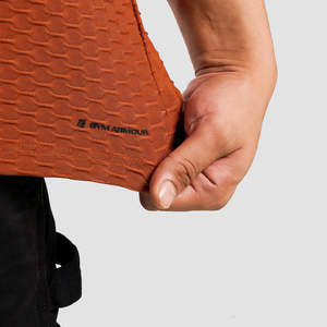Camiseta GridLock Naranja con Estampado, Tejido de Punto de 280g, Transpirable, Estilo Hip Hop, Impresión Serigrafiada - Product Image 6
