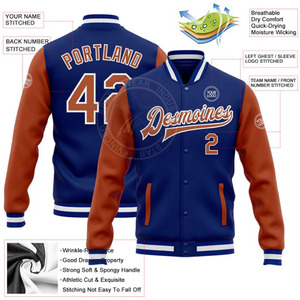 Haute qualité hommes classique Letterman Varsity vestes Premium tenue quotidienne manches en cuir col montant avant sport broderie - Product Image 2
