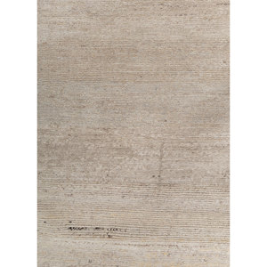 Alfombras de Lana Tejidas a Mano de Gran Tamaño Blythe Ivory para Sala de Estar, Alfombra Rectangular de Color Sólido para Pasillo IA-2001 - Product Image 3