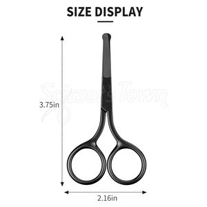 Tijera de punta redonda personalizada para cutículas y vello nasal Diseño compacto para uso en viajes - Product Image 6