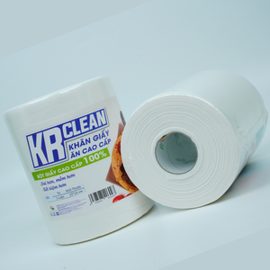 Krclean Premium 1-Ply OEM/ODM White 15x15cm Non-Woven Fabric Party Roll Tissues Vietnam Factory - Product Image 2