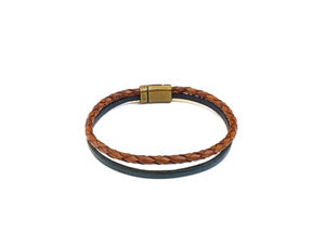 DAFNI BIG PAZAR Modèle N° 19 Ensemble de bracelets pour hommes en similicuir 20 pièces Styles assortis pour un usage quotidien - Product Image 2