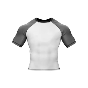 เสื้อรัดกล้ามเนื้อ MMA แบบมีซับใน ระบายอากาศได้ดี เป็นมิตรกับสิ่งแวดล้อม แห้งเร็ว แขนครึ่งตัว ทรงเข้ารูป คอทรงโอ สำหรับออกกำลังกาย - Product Image 2