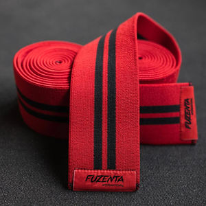 ผ้าพันเข่าคุณภาพพรีเมียม สำหรับการฝึกซ้อมเพาะกาย ป้องกันเข่า ผ้าพันเข่าแบบยาว ผ้าพันเข่าแบบยืดหยุ่น ผ้าฝ้าย สำหรับยกน้ำหนัก - Product Image 3