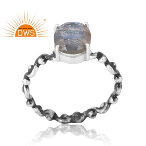 Best Selling 925 Sterling Silver Natural <b>Labradorite</b> Gemstone <b>Ring</b> Custom Jewelry Manufacturer - Product Image 1