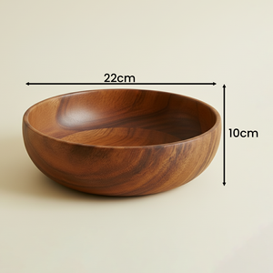 <b>Large</b> Solid <b>Wood</b> Natural Eco Friendly Contemporary Handmade Serving <b>Bowl</b> Dining Soup Curry Cereal Fruits Salad Party Kitchen - Product Image 6
