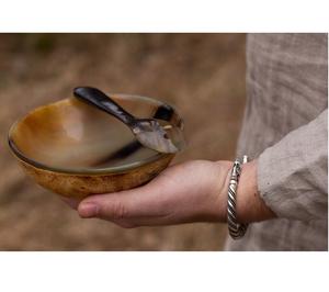 Bol en corne de buffle naturelle de luxe, finition lisse et polie - Product Image 3