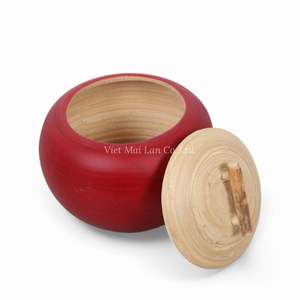 Pot en laque bohème fait à la main, contenant de rangement décoratif multifonctionnel pour la maison, la table, la cuisine, la salle de bain - Product Image 3