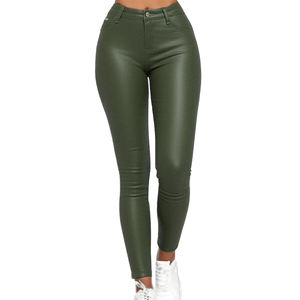 Prix de gros Pantalon en cuir pour femme en différentes couleurs Pantalon en cuir droit à jambe large à la mode Offre Spéciale pour l'extérieur - Product Image 1