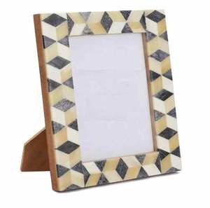Cadre photo en incrustation d'os écologique, nouveau design, bois, métal, décoration murale, table, décoration de la maison, incrustation d'os de nacre, logo personnalisé - Product Image 2