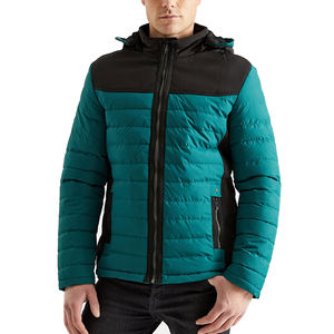 OEM vêtements d'extérieur d'hiver de haute qualité 2022 manteaux à bulles à capuche épaisse veste polaire pour hommes avec logo personnalisé - Product Image 1