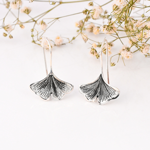 Pendientes lisos con flores vintage para mujer, regalo - Product Image 2