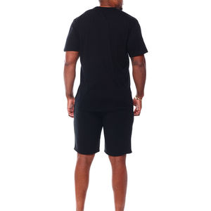 Camiseta de algodón 100% para hombre, conjuntos cortos con logotipo gráfico personalizado de talla grande, conjuntos cortos de 2 piezas, conjunto de camisetas para hombre - Product Image 3