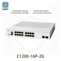 Switch Cisco Catalyst C1200-16P-2G de 16 Puertos Gigabit PoE+ Administrado, Presupuesto PoE de 120W, 2x1G SFP Uplink, 36Gbps, 26.78Mpps, Rack SMB