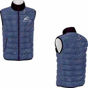 Veste à capuche personnalisée de haute qualité pour hommes Gilet bouffant sans manches Col montant Conception à bulles Style Hip Hop pour l'aventure en plein air - Product Image 3