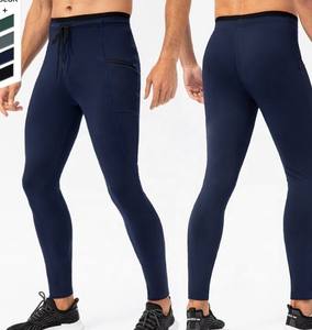 Leggings de base pour homme, légers, respirants, à séchage rapide, résistants à l'eau, avec taille élastique et longueur intégrale - Product Image 1