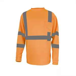 Uniformes de construcción Camiseta de seguridad vial reflectante de manga larga corta para hombre/Stock. - Product Image 1