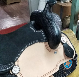 Saut synthétique de qualité supérieure selle occidentale fibre de verre arbre cheval équipement noir personnalisé Portable accessoires équestres en gros - Product Image 3