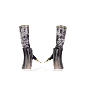 Corne à boire viking en corne de buffle 100% naturelle et écologique pour bière et vin, design moderne, faite à la main, taille personnalisable, Saniya - Product Image 2