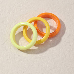 New Classic Design Candy Color Resin Irregular <b>Rings</b> Set Fashionable Geometric Colorful <b>Stacking</b> Finger <b>Rings</b> KISWAH CRAFT - Product Image 6