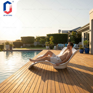 Chaise longue en fibre de verre pour l'extérieur, idéale pour les piscines, les hôtels, les jardins - Product Image 4
