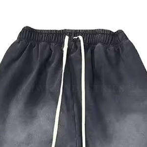 Pantalon de survêtement évasé délavé à l'acide pour homme, nouvelle collection, style unique, respirant - Product Image 2