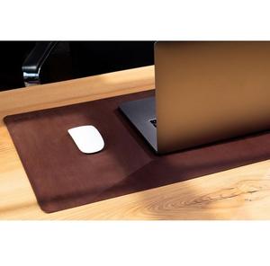 Tapis de bureau rectangulaire en cuir, taille personnalisée, pour un design classique, écologique, fait à la main, décoration de table réglable - Product Image 1