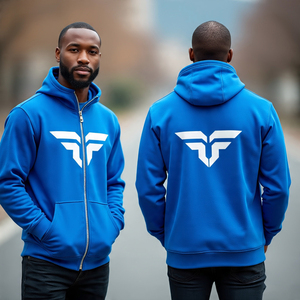 Fabricants de vêtements pour hommes Sweats à capuche zippés de haute qualité/Sweats à capuche zippés Veste en polyester et coton pour hommes avec logo personnalisé - Product Image 2