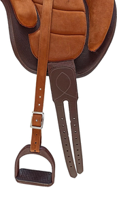 Sillín de caballo sintético de primera calidad, sillín de carrera de montaje completo sin árboles - Product Image 6