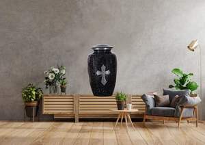 Urne funéraire en aluminium fabriquée à la main Souvenir funéraire adulte pour hommes femmes enfants et cendres de cercueil adulte homme femme grand enterrement - Product Image 4