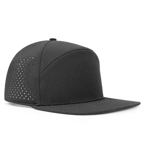 Casquette de golf perforée résistante à l'eau avec logo personnalisé Casquette perforée découpée au laser à 6 panneaux Casquette de golf imperméable Casquette de sport - Product Image 2