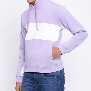 Sudadera con capucha de lana para hombre de invierno de alta calidad, diseño de logotipo personalizado, mezcla de poliéster/algodón teñida lisa - Product Image 2