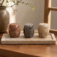 Tabouret rond en cristal naturel sculpté à la main, petit ornement décoratif en pierre polie, mini figurine pour la maison ou le bureau