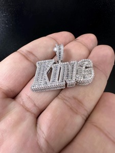 IGI Certified Lab Grown Diamond Pendant Men's Hip Hop Style White Gold 925 Silver VVS Diamond Chain Fine Jewelry Gift - Product Image 4